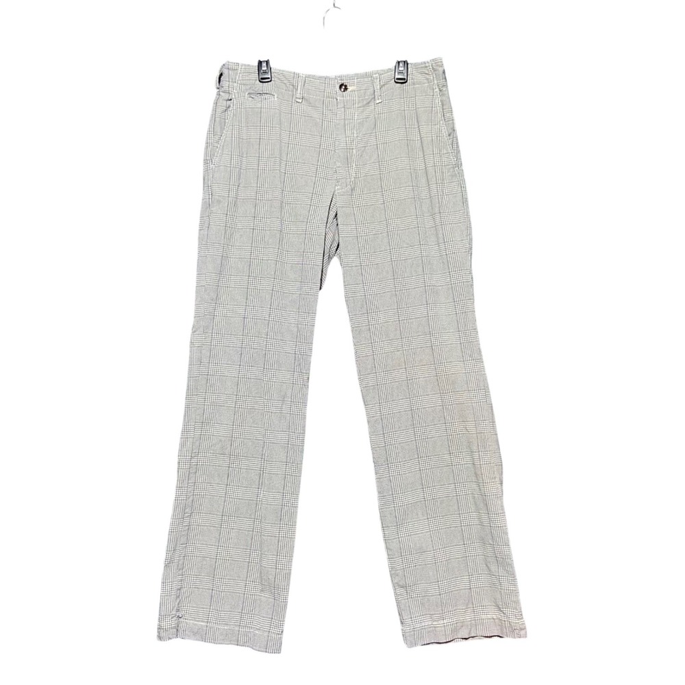 American Eagle Men's Pants 34x34 Prince of Wales Check Gray Blue Green Cotton